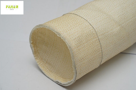 450 - 550g Cement Industry High Temperature Filter Bags Nomex Aramid PPS P84