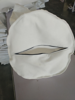 Customized Zipper White Polyester Liquid Filter Bag For Water Treatment