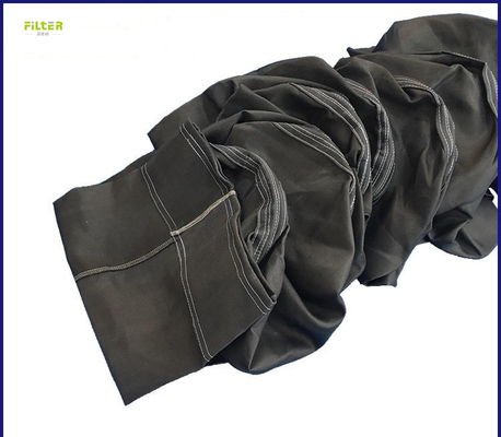 Black Fiberglass Filter Bag For Cement Plant Corrosion Resistance