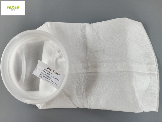 7"X32" 5, 10, 25, 50, 100 Micron Liquid Filter Bag With PP F Ring