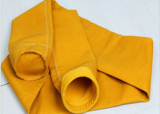 P84 Polyimide Cement Dust Collector Bags High Tensile Strength 500~550GSM