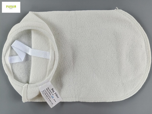 Plastic Ring Welded Liquid Filter Bag PP / PE / Nylon Mesh 100 Micron