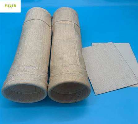 Round Dis Aramid Fiber Needle Felt Nomex Filter Bag 450gsm - 550gsm