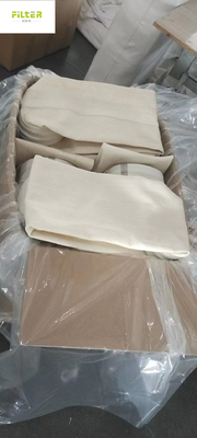 Round Disc 550GSM Nomex Filter Bag With Stainless Steel Wire Mesh