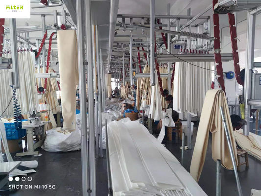 SS304 Snapband Aramid Nomex Filter Bag With PTFE Sewing Thread