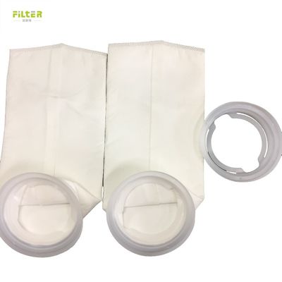 PP PE Nylon Liquid Filter Bag With Plastic Ring Top And V Shape Bottom