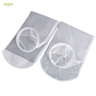 Customized Liquid Polyester Filter Sleeves With Plastic Ring Round Bottom