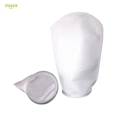 Durable Liquid Filter Bag constructed from Nylon Polyester and Polypropylene with smooth filament and no material drop off for liquid filtration