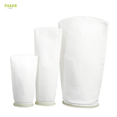 Durable Liquid Filter Bag constructed from Nylon Polyester and Polypropylene with smooth filament and no material drop off for liquid filtration