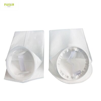 Durable Liquid Filter Bag constructed from Nylon Polyester and Polypropylene with smooth filament and no material drop off for liquid filtration