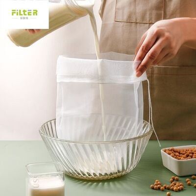 Food Grade Liquid Filter Bag with Smooth Filament and High Elongation Designed for Filtration of Milk Juice Soybean and Other Liquids