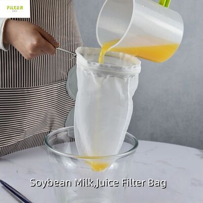 Washable Liquid Filter Bag made from high density nylon mesh ideal for juice milk cheese and liquid food filtration applications