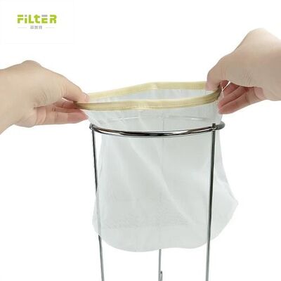 Liquid Filter Bag Durable Nylon Mesh Food Grade Material Reusable Design Fine Mesh Straining Multiple Micron Options Drawstring Closure