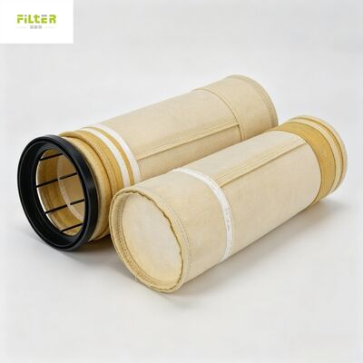 Heavy-duty dust filter bags for baghouse systems. PPS acid resistant, Aramid high heat & wear resistance, Fiberglass for extreme temperature flue gas.