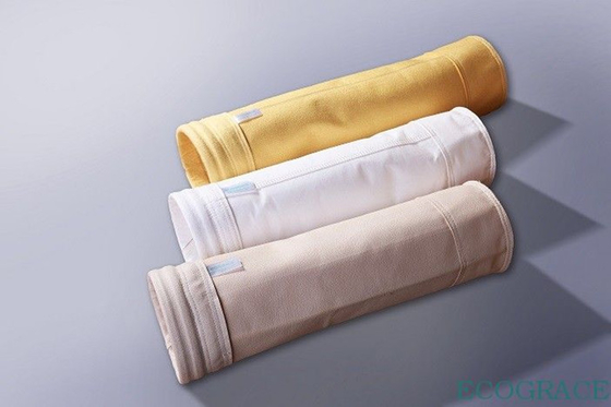 Air Pocket Dust Collector Filter Bags / Nomex Aramid Filter Bag 550GSM