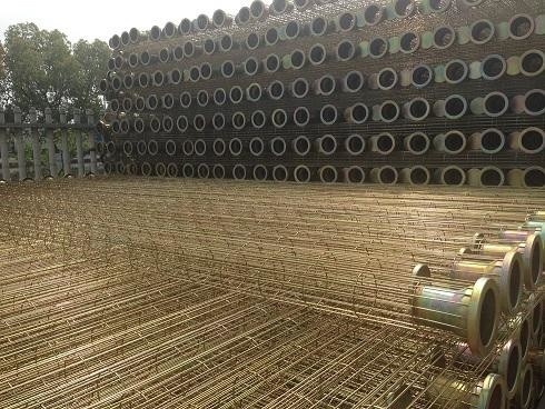 Carbon Steel Baghouse Filter Bag Cages High Strength Customized Size