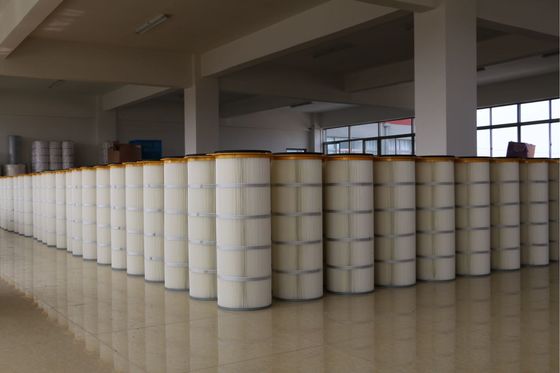 Iron Cover Pleated Filter Cartridge Three - Lugs For Large Dust Concentration