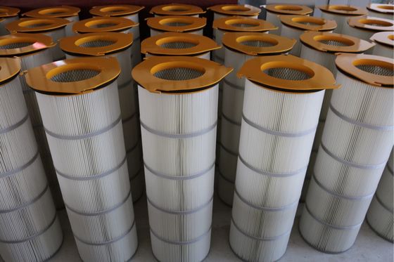 Iron Cover Pleated Filter Cartridge Three - Lugs For Large Dust Concentration