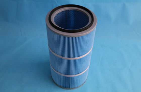 Fire Resistance Polyester Dust Filter Cartridge Smooth Filter Media Surface