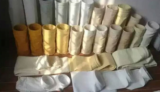 800GSM High Temperature Filter Bags / Pocket  FMS Fibreglass Filter Bag