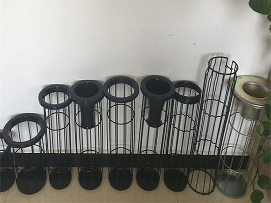 Spay Silicon Zinc Plated High Temperature Filter Bag Cage / Bag Supporting Cages Custom Shape