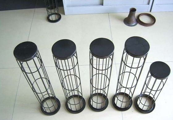Spay Silicon Zinc Plated High Temperature Filter Bag Cage / Bag Supporting Cages Custom Shape