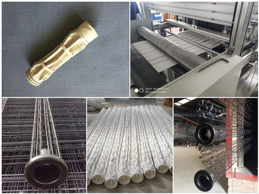 Power Plant Polyester / Aramid / PPS / PTFE Dust Collector Filter Bags