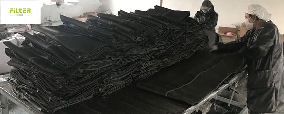 Black Fiberglass Filter Bag For Cement Plant Corrosion Resistance