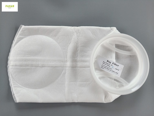Water / Oil / PE Liquid Filter Bag With Plastic Ring Alkali Resistance