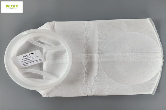 Water / Oil / PE Liquid Filter Bag With Plastic Ring Alkali Resistance