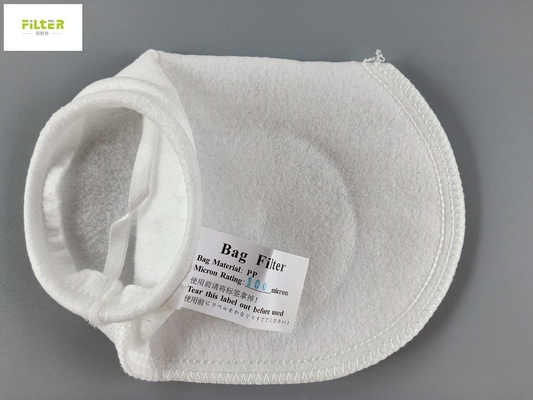 100 Micron PP Liquid Filter Bag With SS304 Steel Ring