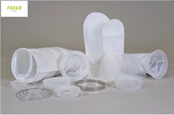 100 Micron PP Mesh Liquid Water Filtration Bag With Steel Ring